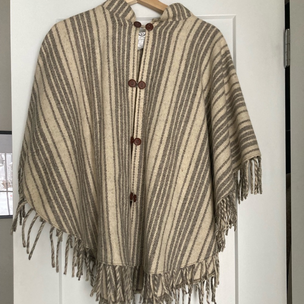 100% Wool Authentic Poncho